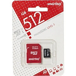 Micro SD 512Gb Smart Buy Class10 UHS-1 + адаптер SD