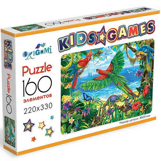 Пазл Kids games «Попугаи», 160 элементов