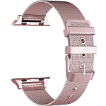 Металлический ремешок МОБИЛИС 42/44/45/49mm розовое-золото, Миланская петля, _new замок