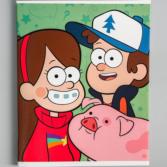 Тетрадь 48 листов в клетку Гравити Фолз