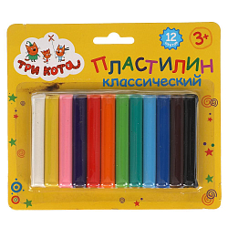 Набор пластилина Три Кота с формочками, 12 цв. MCBM-12-TC