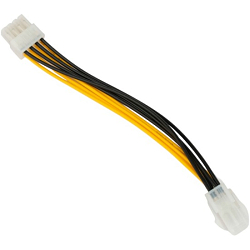 Удлинитель кабеля питания PCIe Cablexpert CC-PSU-84-20CM, PCIe 8pin(M)/ PCIe 4pin(F), 20см, пакет