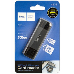 Картридер HOCO HB39 чёрный
