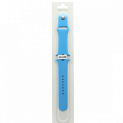 Силиконовый ремешoк MOBI для Apple Watch 42/44mm голубой (016) (S)
