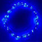 Гирлянда "Нить - Роса" 5 м, свечение синий свет, 3хАА, IP20, ЭРА