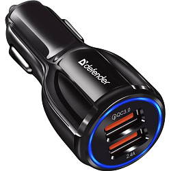 Авто ЗУ 2USB 2.4A DEFENDER UCA-100