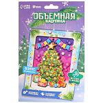 Новогодняя аппликация объёмная 3D «Ёлка со стразами»