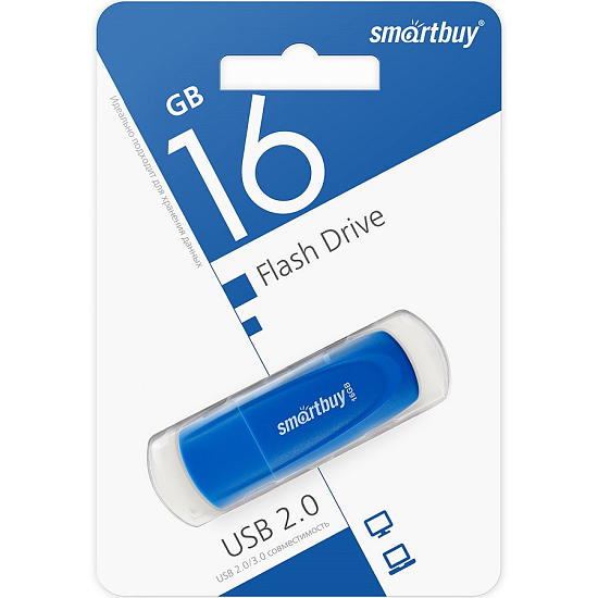 USB 16Gb Smart Buy Scout синий, USB 2.0