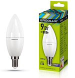 Лампа светодиодная ERGOLUX C35 9W/6500/E14) NEW