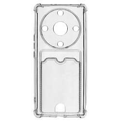 Задняя накладка ZIBELINO Silicone Card Holder для Honor 9X/P Smart Z (прозрачный) защита камеры