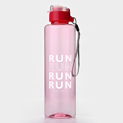 Бутылка для воды RUN, 600 мл, розовый 10328455