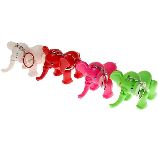 Игрушка развивающая «Слон» световая на брелке, цвета МИКС