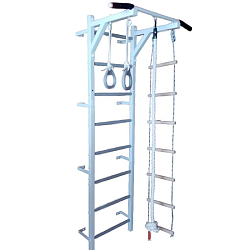 Шведская стенка детская Формула здоровья (белая/серая)