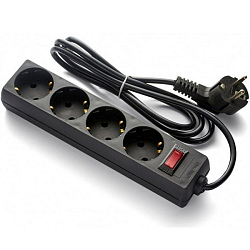 Сетевой удлинитель 5.0м EXEGATE EX279398RUS EC-4-5B, 4 розетки, евровилка, черный