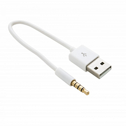 Кабель USB <--> Jack 3.5  0.1м SHUFFLE белый