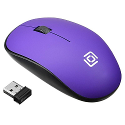 Мышь БП OKLICK 515MW черный/пурпурный, USB