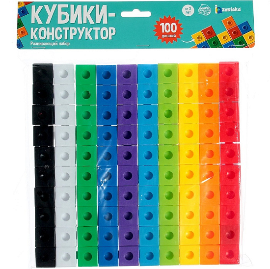 Конструктор IQ-ZABIAKA Кубики, 100 д