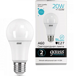 Лампа светодиодная GAUSS Elementary A60 20W/4100K/E27