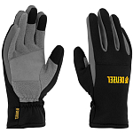 Перчатки универсальные, искусственный мех, работа с сенсорным экраном, размер 10// Denzel