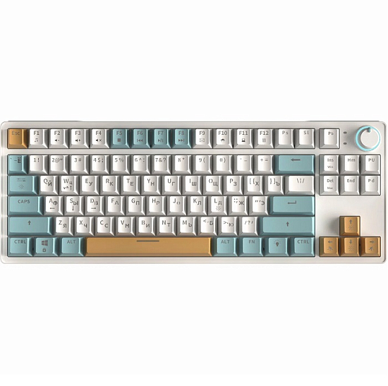 Клавиатура VOROTEX K870 Yellow Switch (Бежевый, зелёный)