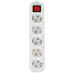 Сетевой фильтр 1.8м 5bites SP5W-318, белый, 5 розеток, 16A