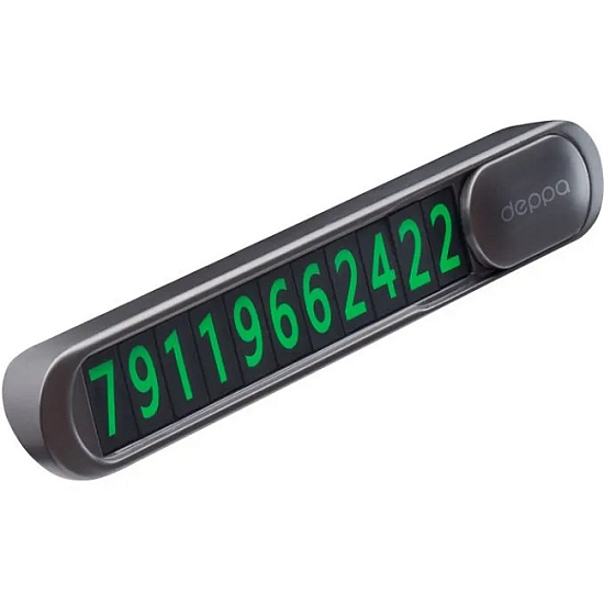Автовизитка DEPPA графит, металл (47195)