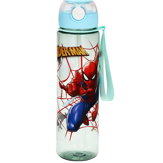 Бутылка пластиковая с трубочкой «Супергерой», 800 мл   10926451