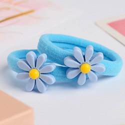 Резинка для волос "Ромашка" (набор 2 штуки) голубой   4555250
