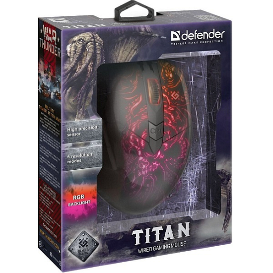 Мышь DEFENDER Titan GM-650L RGB