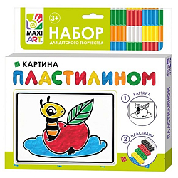 Картина пластилином «Яблочко», 10 × 15 см