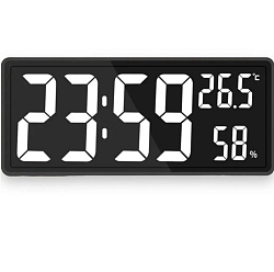 Часы настенные LED Wall Clock DS-3810L Белый (пульт)