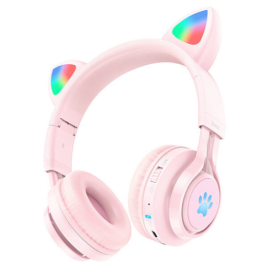 Наушники HOCO W39, Cat, розовый
