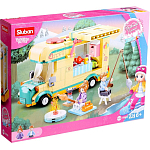 Конструктор SLUBAN Розовая мечта: «Дом на колесах», 314 деталей