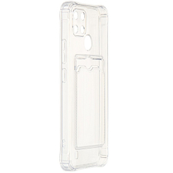 Задняя накладка ZIBELINO Silicone Card Holder Case для Realme C21Y (прозрачный) защита камеры