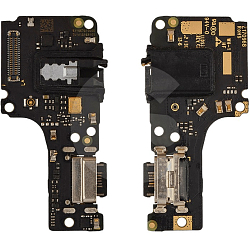 Шлейф (плата) для Xiaomi Redmi Note10 4g/10S/Poco M5s+системный разъем+разъем гарн+мик (100%)