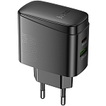 Сетевое ЗУ 1USB/1Type-C 3A HOCO CS63A чёрный