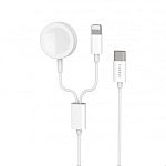 Кабель зарядки для Apple Watch EARLDOM ET-WC24 2в1 для зарядки часов Apple Watch и телефона