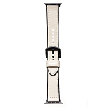 Кожаный ремешок ApW39 Skin для Apple Watch 42/44/45/49 mm экокожа (white)