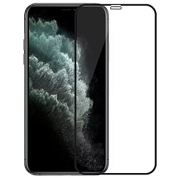 Противоударное стекло 11D FAISON для iPhone 12 Pro Max (6.7), черное, полный клей