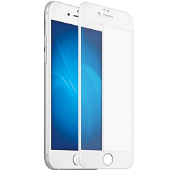 Противоударное стекло 10D NONAME для iPhone 7/8 белое, в техпаке