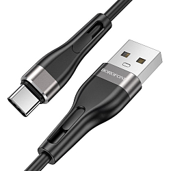Кабель USB <--> Type-C  1.0м BOROFONE BX46 Rush чёрный
