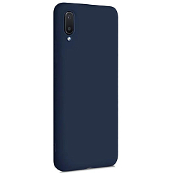 Силиконовый чехол BUBBLE для Samsung Galaxy A02 темно-синий