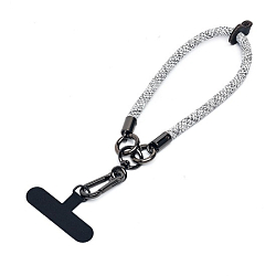 Шнурок на руку текстильный с карабином (white)