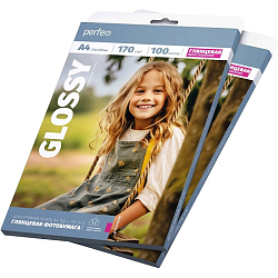 Фотобумага PERFEO А4 170 г/м2 глянцевая 100л (PF-GLA4-170/100) (G16)