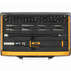 Отвертка DENZEL 7711599 с набором бит и торцевголовок для точных работ, Гибкий привод. 48 штук