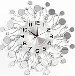 Часы настенные, серия: Ажур, "Стеклянные капли", плавный ход, d-49 см, циферблат 22 см 2604735