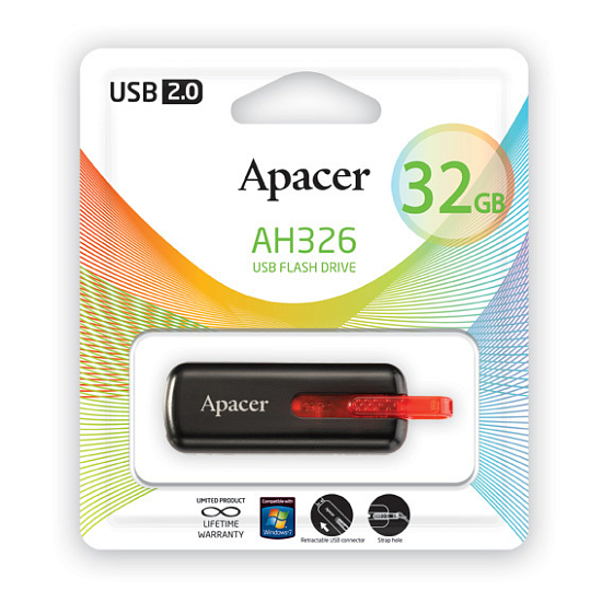 USB 32Gb Apacer AH326 Black