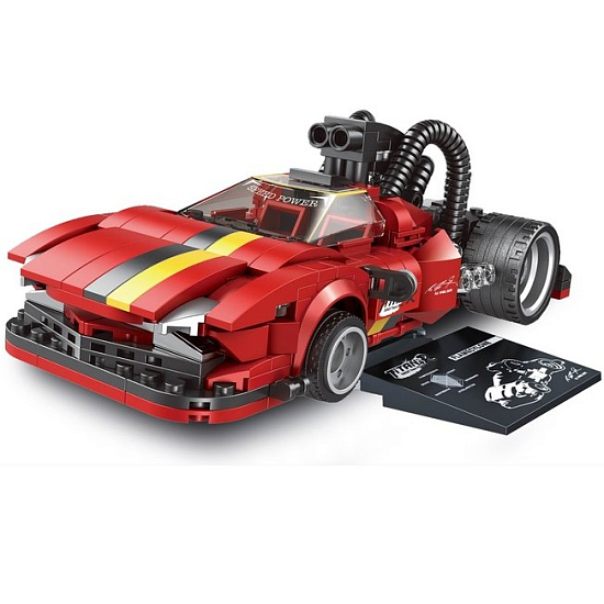 Конструктор DECOOL Гонка «Пламенный циклон», 407 деталей