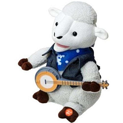 Мягкая игрушка Барашек с Гитарой - Размер 32 см муз.