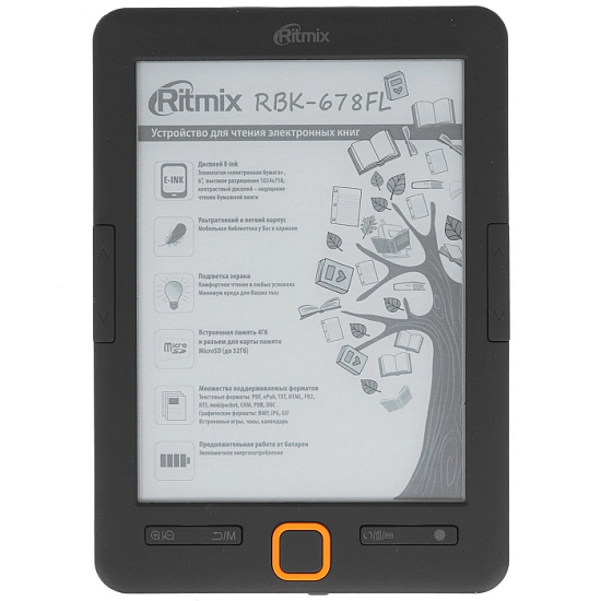 Электронная книга RITMIX RBK-678FL black